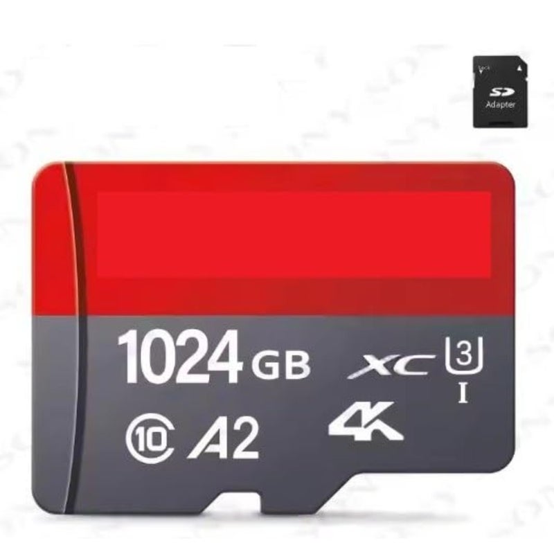 MicroSDXC card 1024GB for smartphones drones action cameras, high-speed UHS-I, V30 U3 A2 rated, 4K UHD support, black, durable plastic housing - Image 2