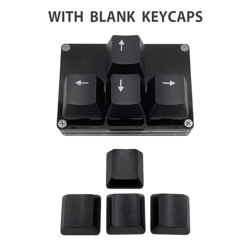 BTXETUEL Mini 4-Key Keypad WASD Arrow Key Keycaps Keyboard One-Handed Mechanical Gaming Keypad Programmable USB-C Customized Keyboard for Working or Gaming (Black, Arrow Keycaps 2) - Image 3