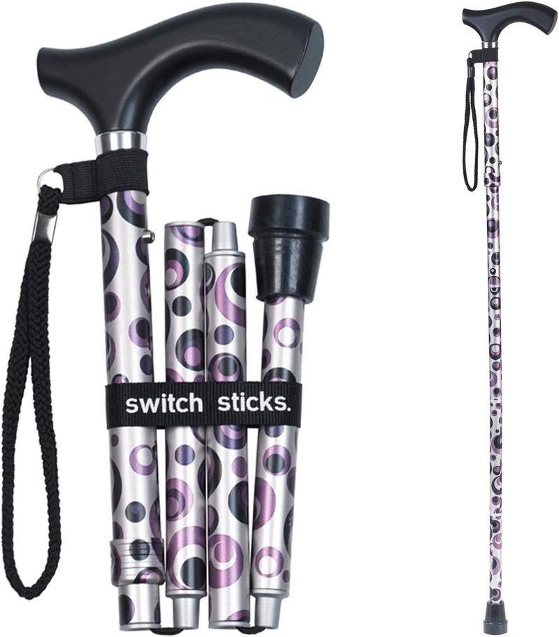 Switch Sticks Walking Cane for Men or Women, Foldable and Adjustable from 32-37 Inches, FSA and HSA Eligible - Image 1