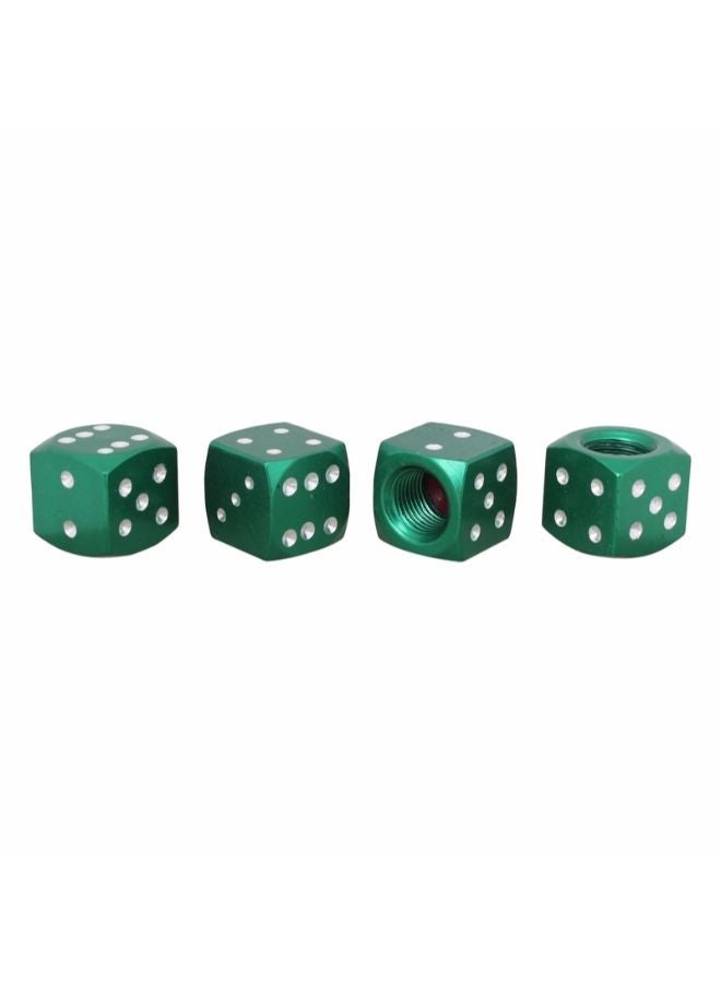 NIBEMINENT 4-Piece Dice Style Car Tire Valve Cap  - Image 2