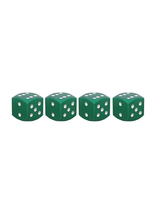 NIBEMINENT 4-Piece Dice Style Car Tire Valve Cap  - Image 1