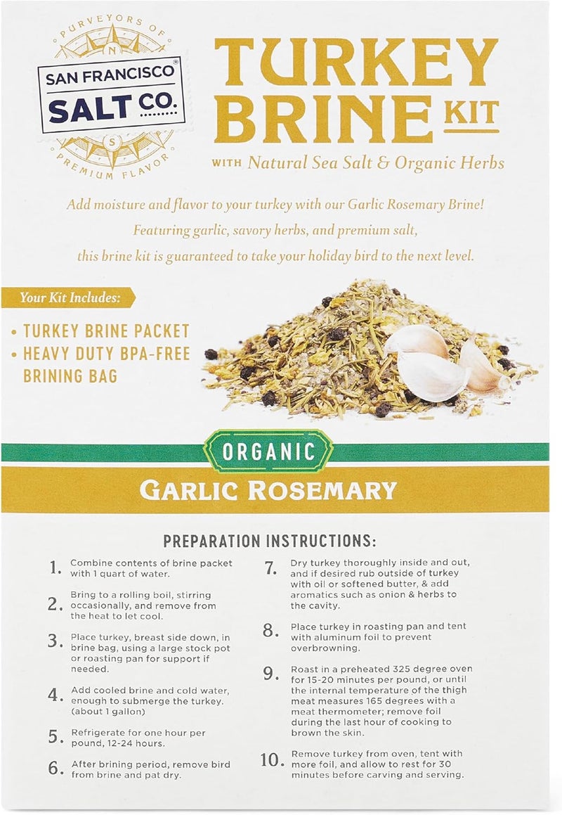 San Francisco Salt Company طقم نقع الديك الرومي العضوي - ثوم وأعشاب - Image 3