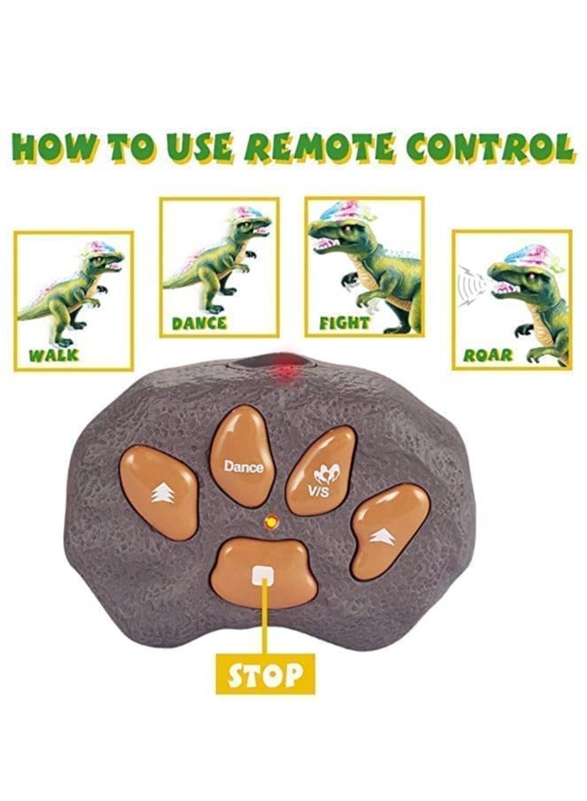 Remote Control Dinosaurs Toys for Kids with Light & Sound - Walking & Dancing Dinosaur - Best Gift for Kids - Perfect Interactive Toy Gift  - Image 2
