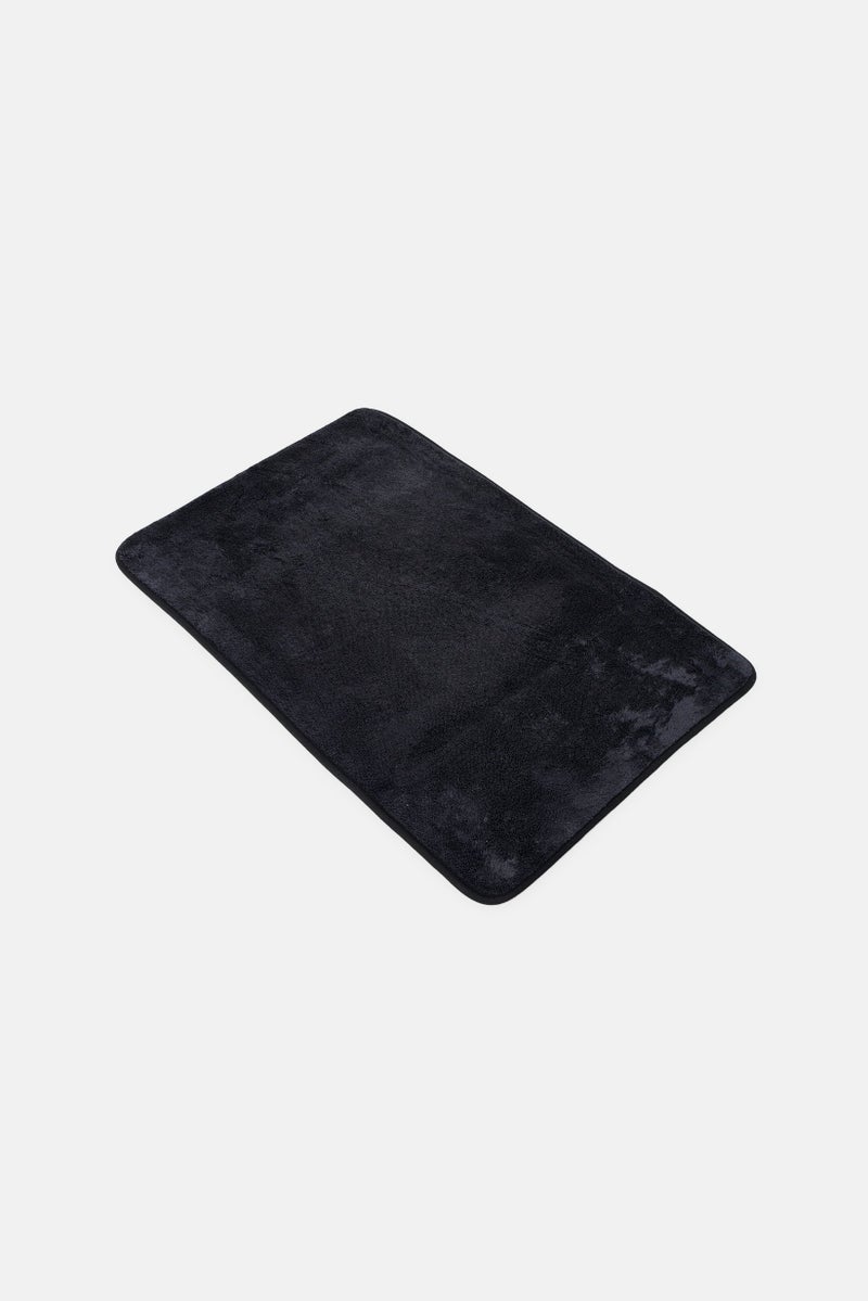 Chateau Collection 2pcs Memory Foam Charcoal Infused Bath Mat, Black  - Image 3