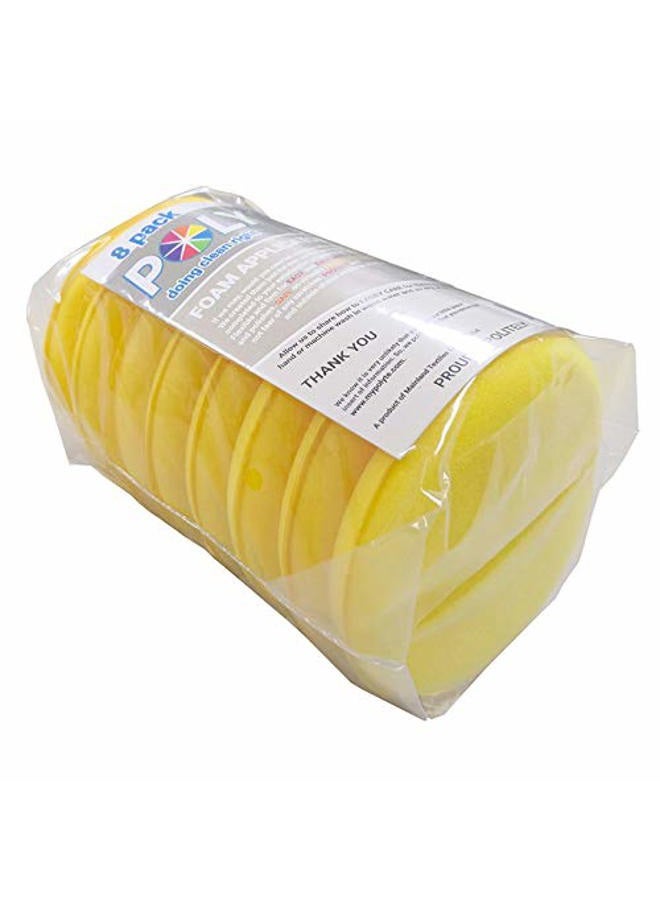 Polyte Foam Detailing Applicator Pad (Yellow, 8 Pack, 4.3 in) - Image 4