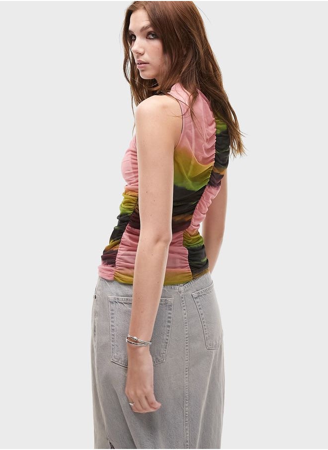 TOPSHOP Sleeveless Ruched Top  - Image 2