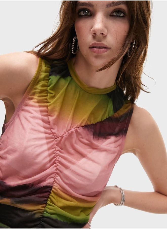 TOPSHOP Sleeveless Ruched Top  - Image 3