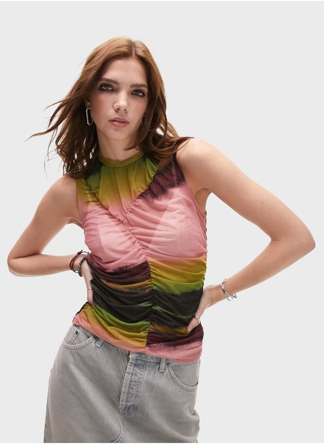 TOPSHOP Sleeveless Ruched Top  - Image 1