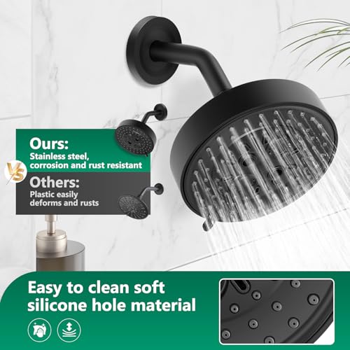 Saree T2903EPBL Shower System Compatible with moen Shower Trim Kit, Replacement for T2903EPBL Black moen Tub Shower Trim, Easy to Install, Without 2510 Valve - Image 4