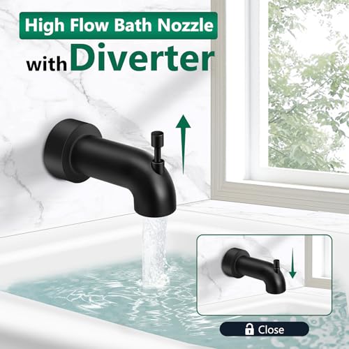 Saree T2903EPBL Shower System Compatible with moen Shower Trim Kit, Replacement for T2903EPBL Black moen Tub Shower Trim, Easy to Install, Without 2510 Valve - Image 5