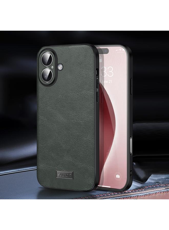 The Bros Case For iPhone 16 Shockproof TPU Hybrid Handmade Leather Phone Case