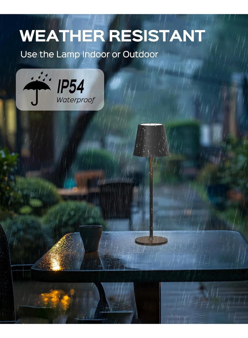 XiuWoo Bedside Table Lamp, Modern Desk Lamp, LED Night Light with 3 Colors for Bedroom, Restaurant, Bar, Outdoor, Camping (1pcs) - Image 4