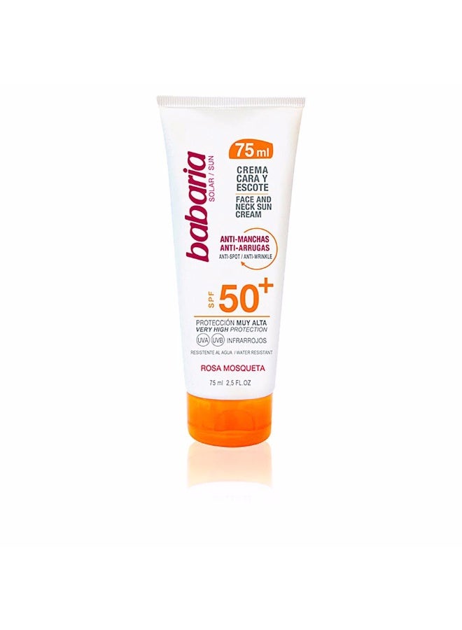 Babaria Sun Face and Neck Sun Cream SPF50+ 75ml - Image 1