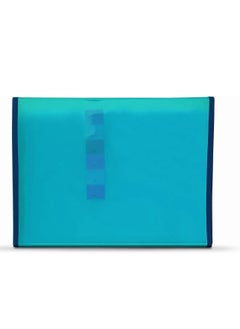Maxi Maxi Expansion File 13 Grids Without Handle Turquoise, 13 Pockets Expanding Folders, Portable Accordion A4 Expandable Organizer  - Image 2