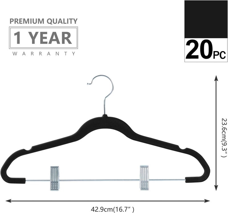 MIZGI Hangers,Pants Hangers Black/Silver, Mzpt, One Size - Image 2