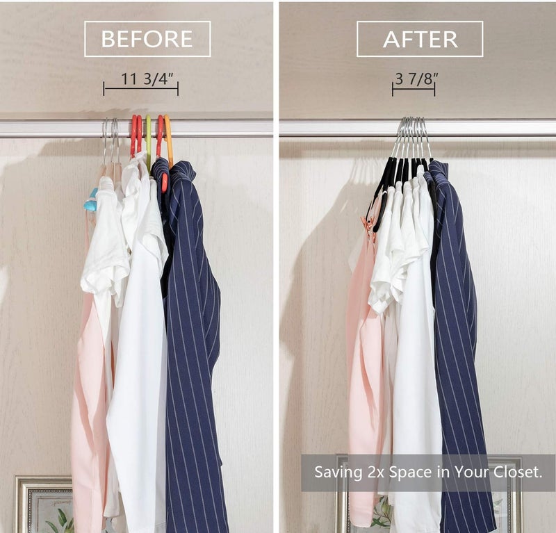 MIZGI Hangers,Pants Hangers Black/Silver, Mzpt, One Size - Image 5