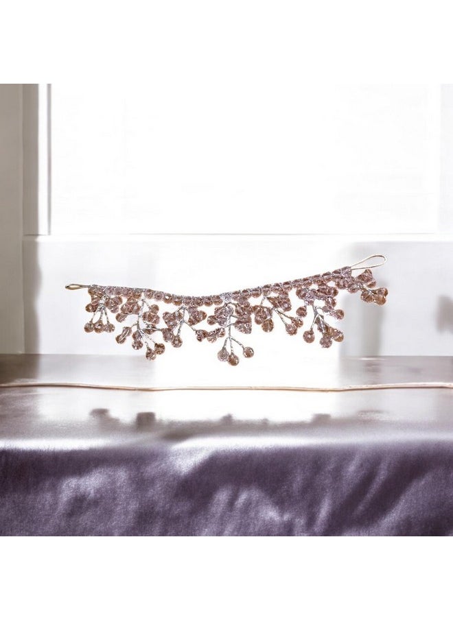 VITALOGY - Hair Accessories For Women Wedding | Tiara Hair Pins For Girls | Juda Bun Accessories | Artificial Flowers For Hair | Hairstyle Decoration Pearl Floral Bride Clips - Silver White (Style 10)  - Image 3