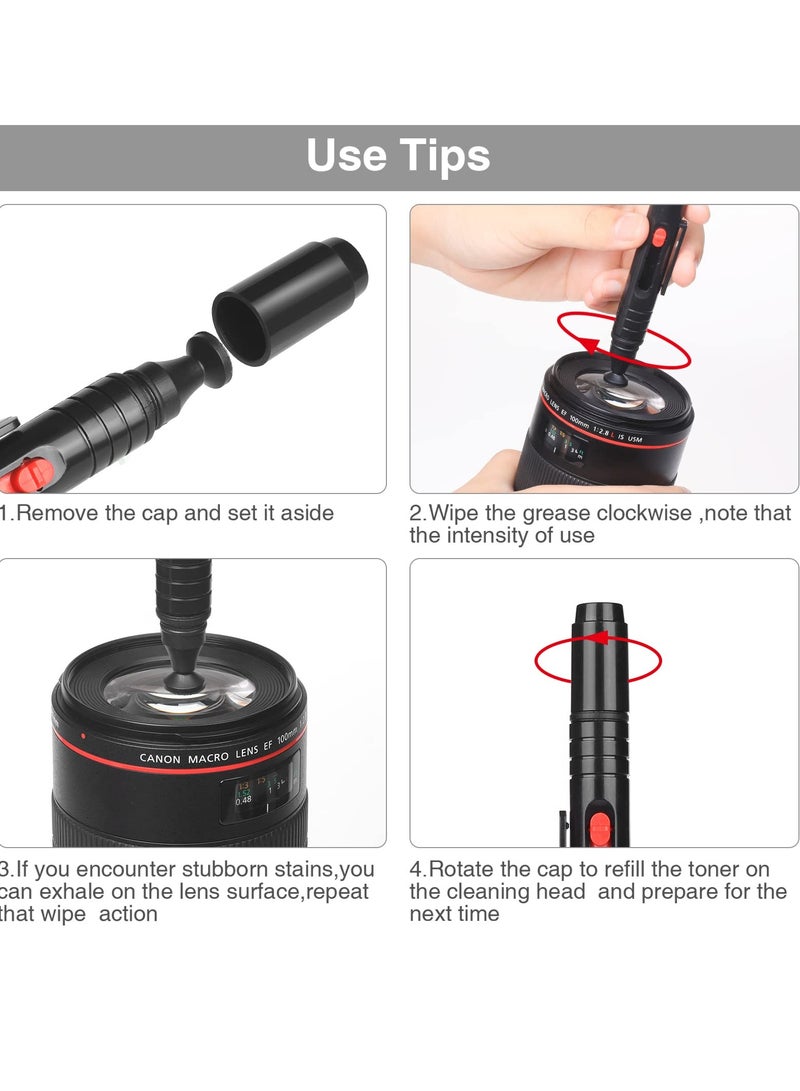 كاست ويف مجموعة تنظيف الكاميرات والإلكترونيات متعددة الأغراض مع منفاخ هواء دقيق وقطعة قماش من الألياف الدقيقة وفرشاة تنظيف العدسات مناسبة للكاميرات والهواتف الذكية وأجهزة الكمبيوتر المحمولة - Image 3