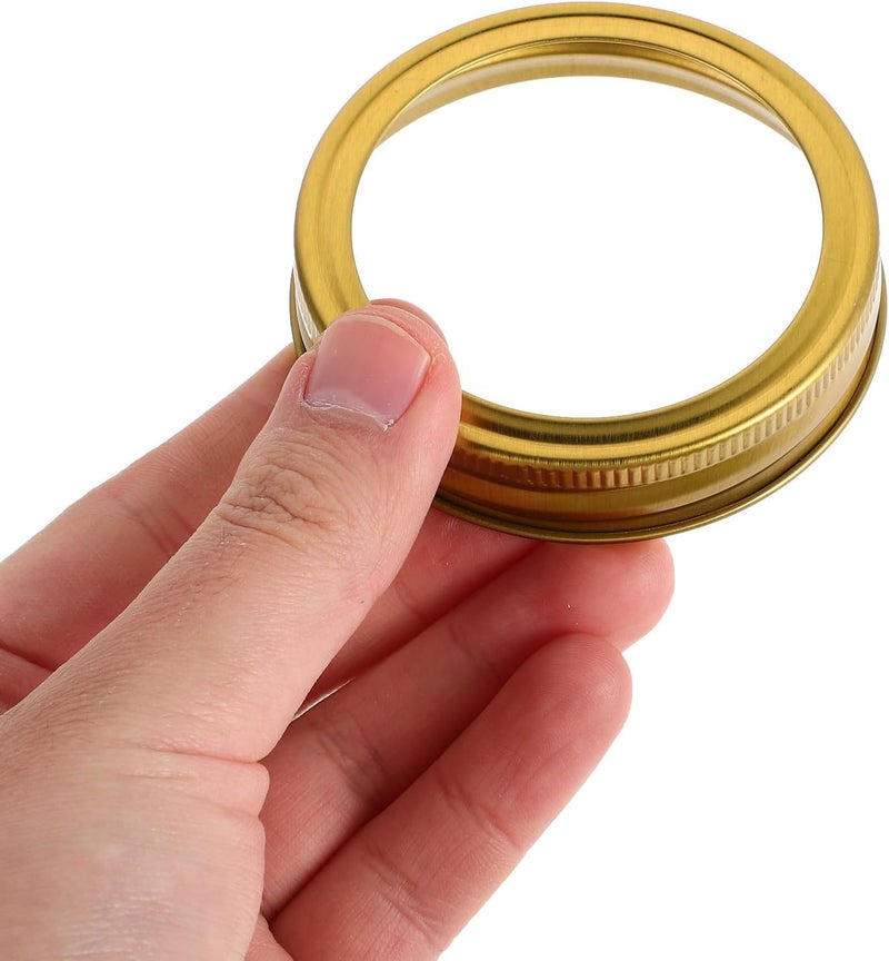 24pcs 70mm Wide Mouth Mason Jar Lids and Stainless Steel Canning Rings Replacement Set for Home Preserving and Food Storage - Image 3