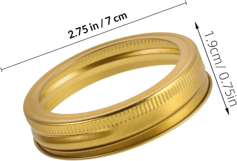 24pcs 70mm Wide Mouth Mason Jar Lids and Stainless Steel Canning Rings Replacement Set for Home Preserving and Food Storage - Image 2