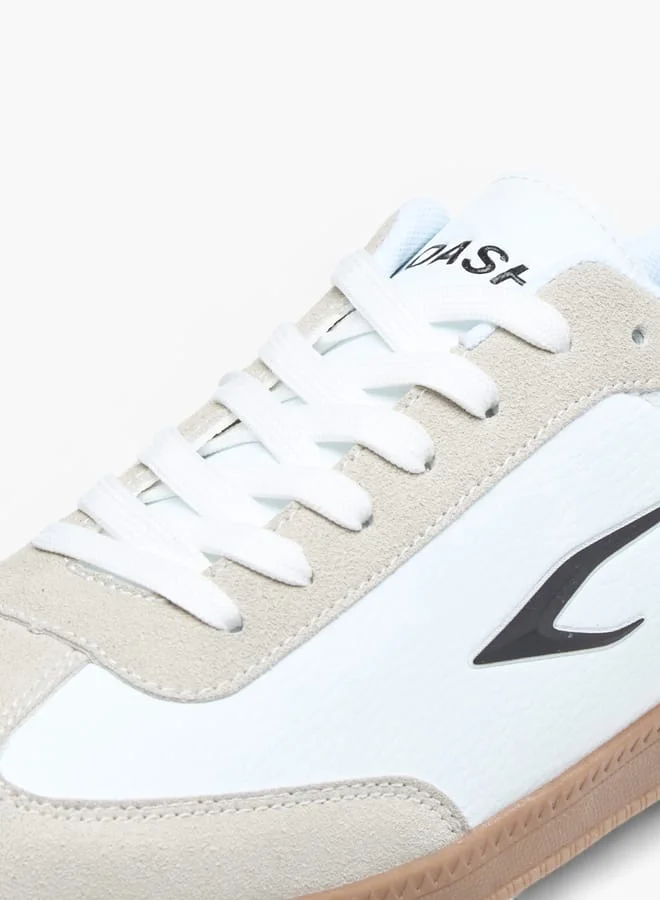 Dash Men Panelled Sneakers with Lace-Up Closure