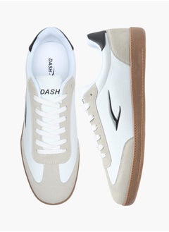 Dash Men Panelled Sneakers with Lace-Up Closure  - Image 1