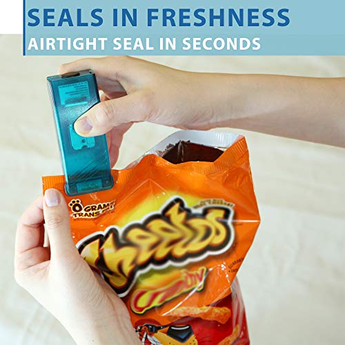 iTouchless Handheld Heat Bag Sealer (2-Pack) for Airtight Food Storage Saver, Reseals Snack Bags, Seals Plastic Aluminum Chip Packs and Commercial Size Repack - Image 2