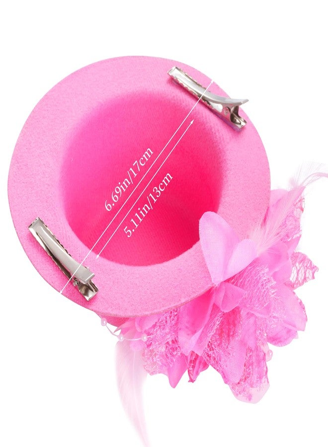 obmwang 5 Pieces Girls Tea Party Supplies Tea Party Gloves Hats Girls Kids Tea Party Necklace Fan for Girls Tea Party Costume - Image 3