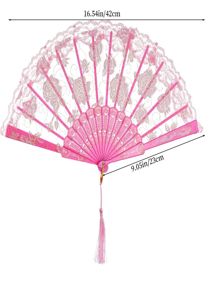 obmwang 5 Pieces Girls Tea Party Supplies Tea Party Gloves Hats Girls Kids Tea Party Necklace Fan for Girls Tea Party Costume - Image 2