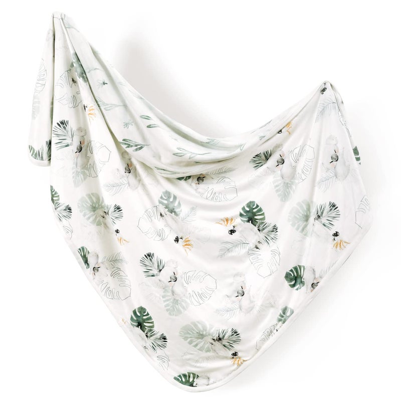 GRSSDER GRSSDER Baby Blankets Super Soft Jersey Knit Swaddle Blanket for Baby Girls and Boys Double Layer Receiving Blankets 34 x 44 Inches Extra Large for Baby Show Gift Watercolor Animals Mint Green 
