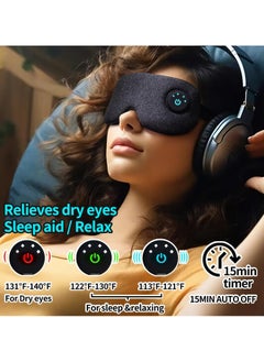 XiuWoo USB Rechargeable Cordless Electric Sleep Eye mask, Soft Heating Eye Pad, Warm Eye Compress with Battery Indicators for Dry Eyes  - Image 3