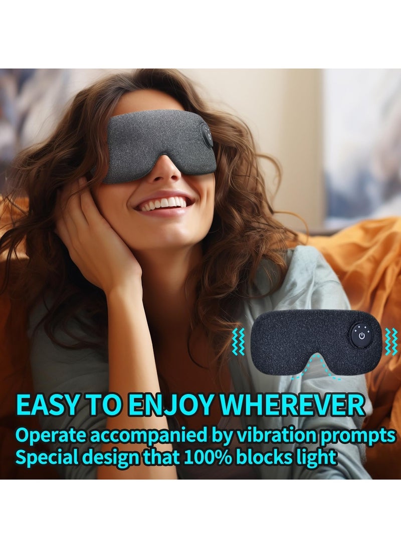 XiuWoo USB Rechargeable Cordless Electric Sleep Eye mask, Soft Heating Eye Pad, Warm Eye Compress with Battery Indicators for Dry Eyes - Image 5