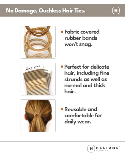 Cyndibands Elastic Hair Ties – Copper Orange - No Damage 4mm Ponytail Holders for Women & Kids, 24-Pack Hair Elastics in Neutral Colors - Image 3