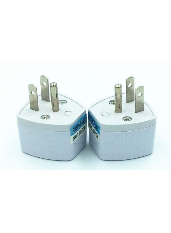 إيزي لايف 2pcs EU AU UK to USA Japan Canada Converter Travel Power Plug Adapter - Image 1
