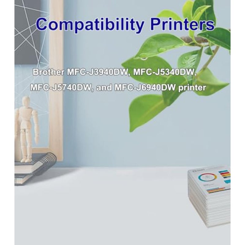 خرطوشة حبر بديلة لطابعات Brother MFC-J3940DW/J5340DW/J5740DW/J6940DW؛ متوافق مع LC472XL عالي الإنتاجية؛ أسود/سماوي/أرجواني/أصفر؛ أداء موثوق به وإخراج ألوان زاهية - Image 2