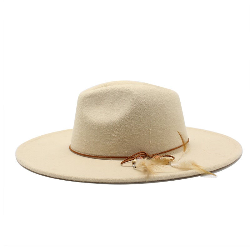 Leopard Fedora Hat Unisex Leather Belt Couple JZ-008  Hat - Image 3