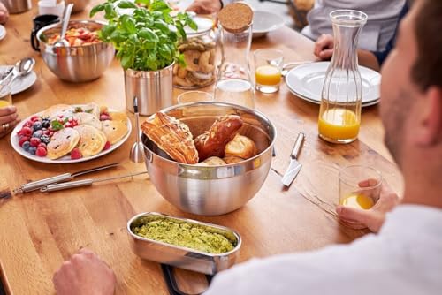 RÖSLE Rosle 15700 Stainless Steel 3 Piece Set for Mixing Prep Serving Bowls (1.7qt, 3.3qt, 5.7qt) - Image 2