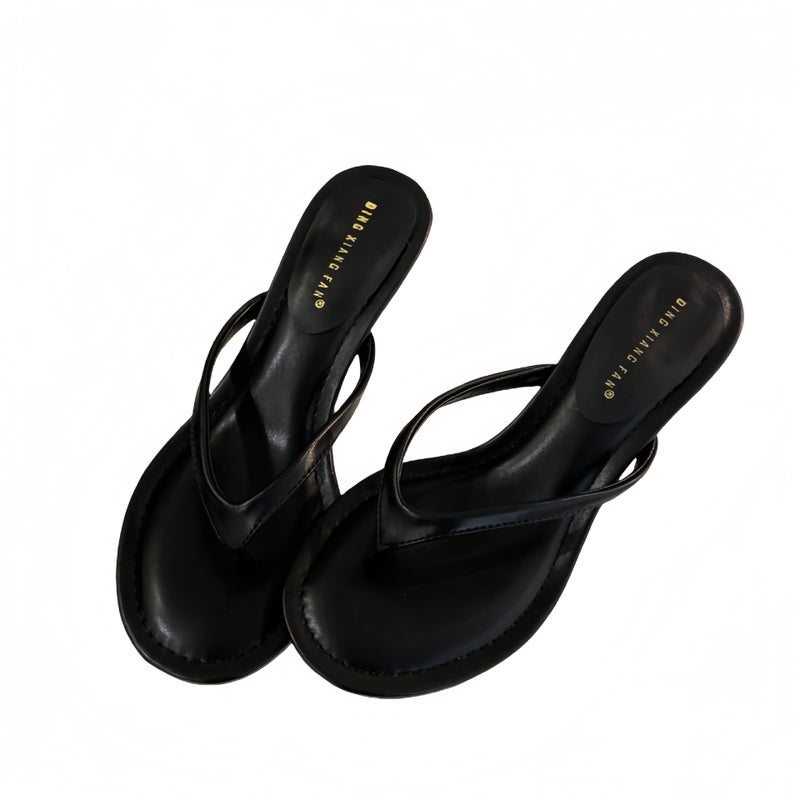 Women's High Heel French Toe Post Flip Flops Summer 2025 New - Image 5