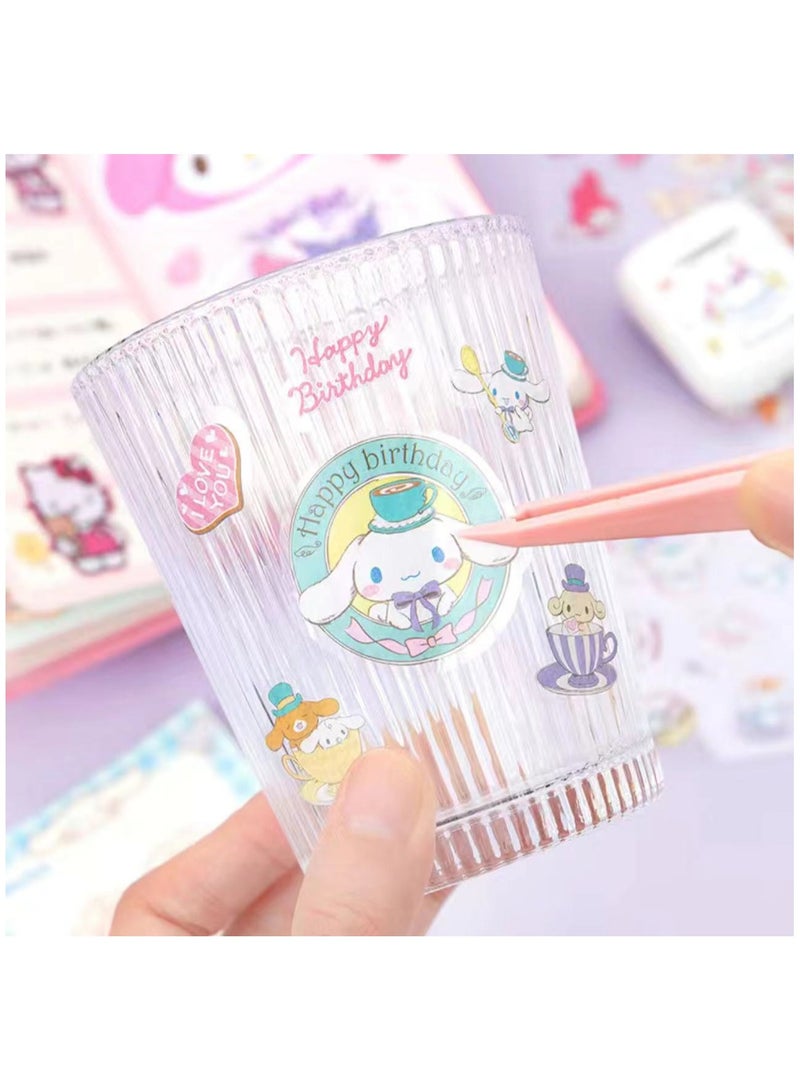 100 Sheets Sanrio Stickers Kit, Anime Cute Stickers, Vinyl Cartoon Aesthetic Decorative Sticker Set, Ideal for Scrapbooking, Journaling, Laptops, and Room Decoration  - Image 3