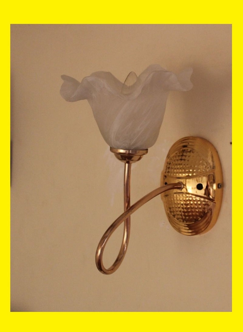 ابليك حائطى جلوب زجاج  ديكورى ابيض-056FLW - Image 5