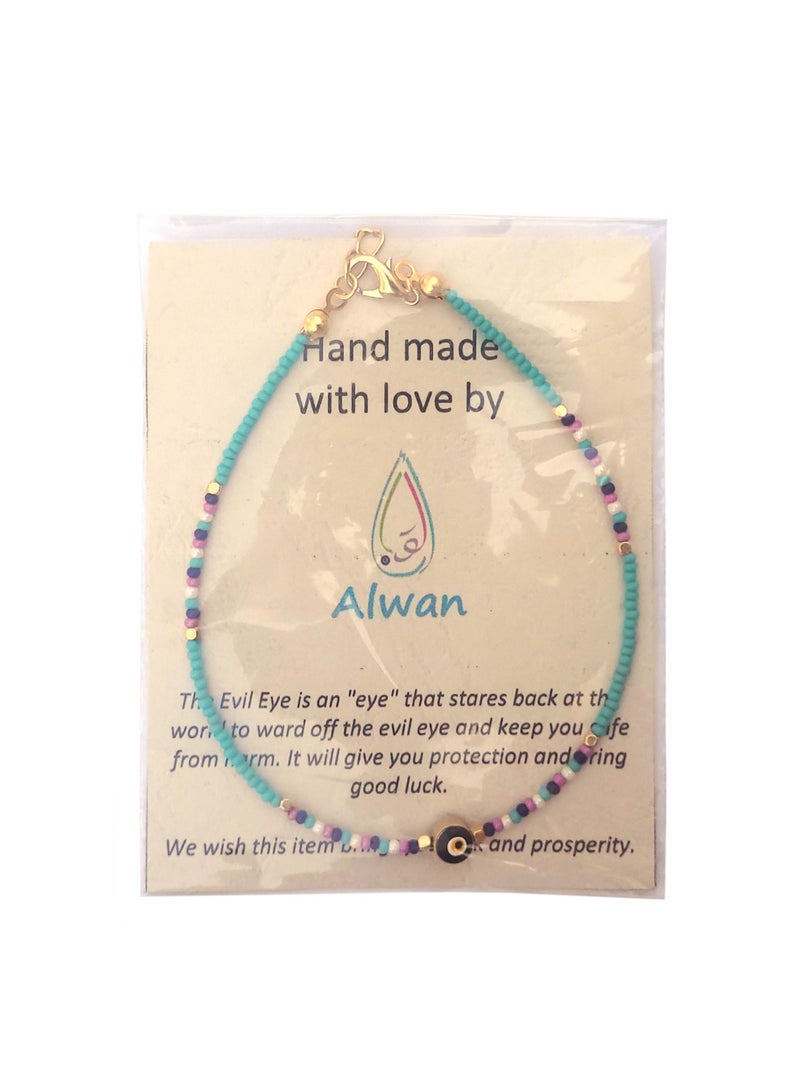Alwan Long Size Evil Eye Anklet - Image 4