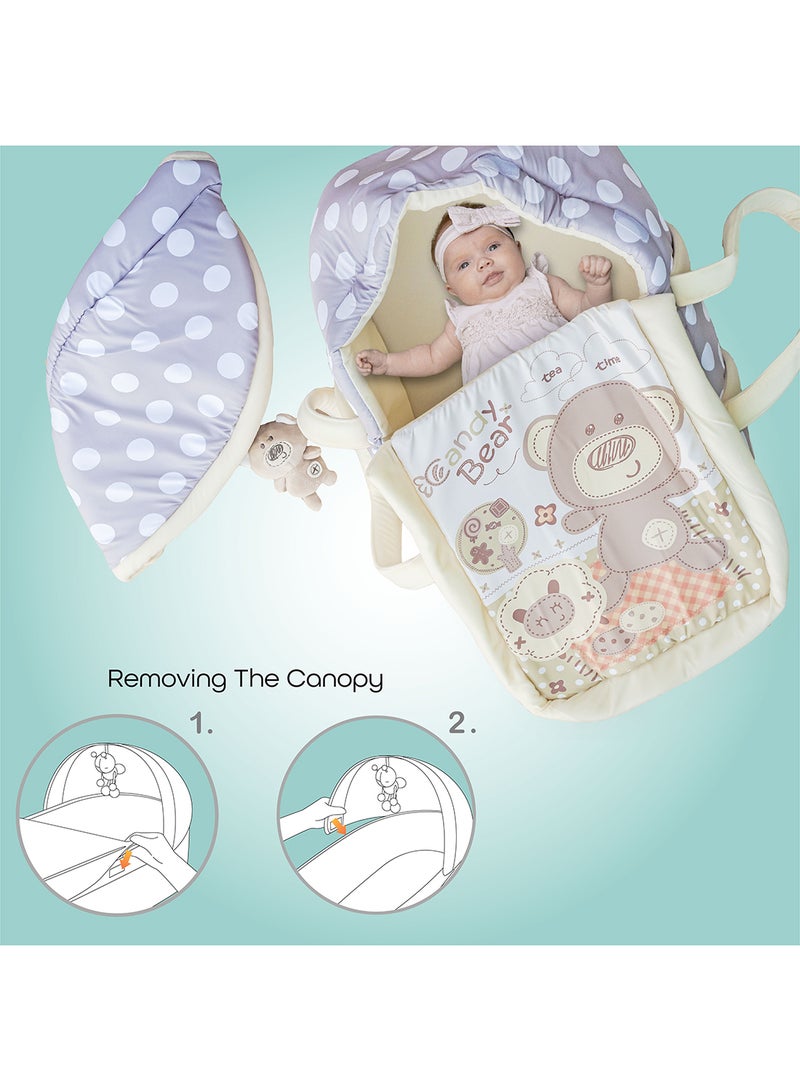 Moon Adjustable Moses Basket - Grey - Image 2