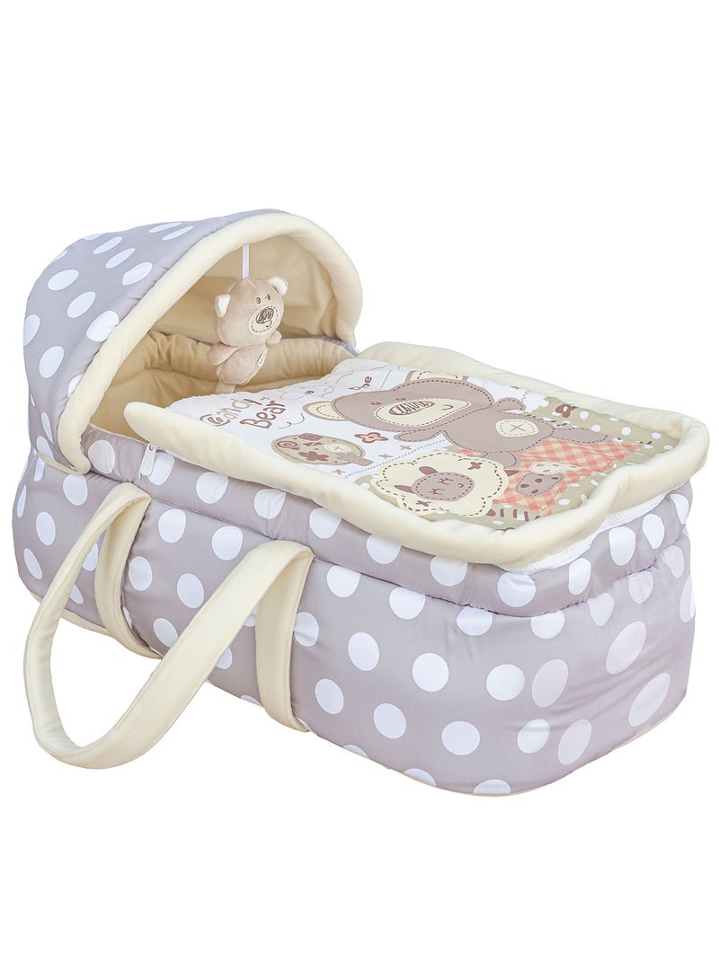 Moon Adjustable Moses Basket - Grey - Image 1