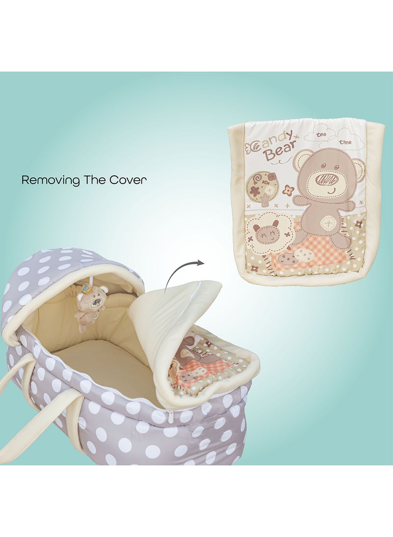 Moon Adjustable Moses Basket - Grey - Image 3
