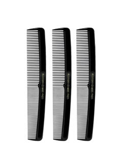 Allegro Combs Allegro Combs #415 Combs for Women, 7 Inches Combs for Men, Parting Comb, Hair Comb, Comb for Men 3 Count (Black) 