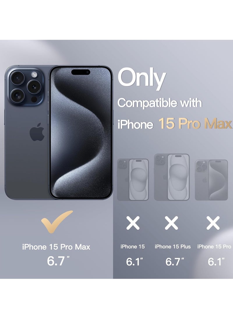 دوسالا جراب iPhone 15 Pro Max، جراب هاتف من السيليكون السائل لهاتف iPhone 15 Pro Max مقاس 6.7 بوصة، غطاء واقٍ ناعم حريري ملون (أزرق) - Image 2