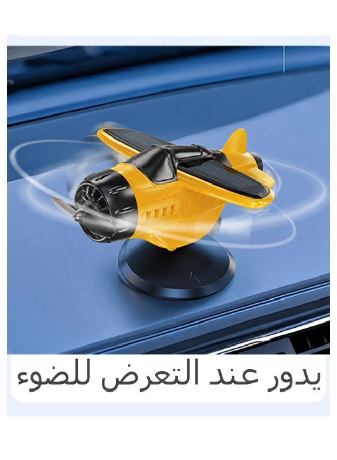 زينة سيارة على شكل طائرة بالطاقة الشمسية، لعبة ديكور ممتعة - Image 3