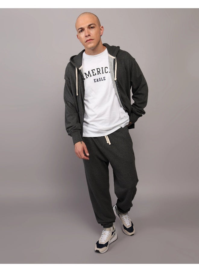 American Eagle Fleece Drawstrng Cuff Hem Sweatpants - Image 1