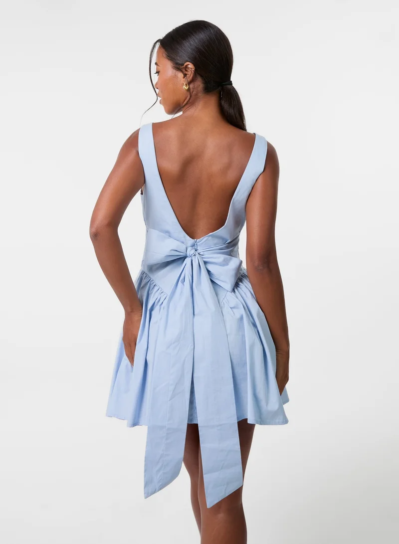 Pink Vanilla Bow Back Mini Dress