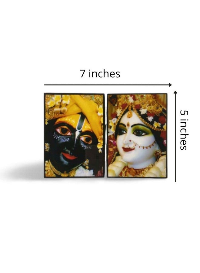 MAYAPURI Iskcon Radha Krishna Framed, Home Decorative Religious Painting (7 X 5 Inch) - Image 5